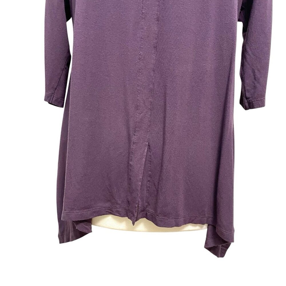 Soft Surroundings Shark Bite Hem Asymmetrical Tunic Top Soft Purple XL Petite - Picture 7 of 9